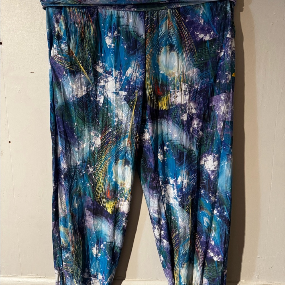 C&C California Multicolor Abstract Yoga Pants